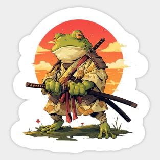 samurai frog Sticker